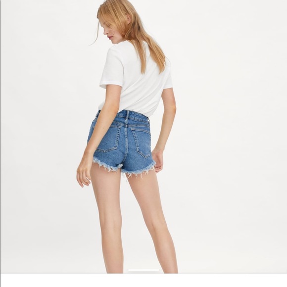 high waisted denim shorts zara